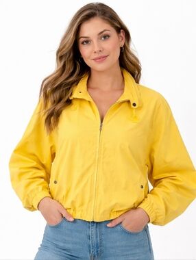 Vintage U.S. Polo Assn Zip Yellow Casual Jacket Women’s L Y2K